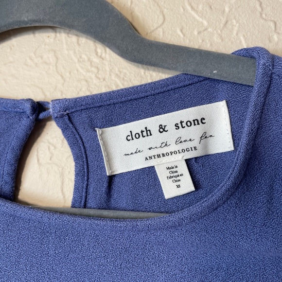 Cloth & Stone Anthropologie Blue Long Sleeve Shirt - Picture 3 of 4